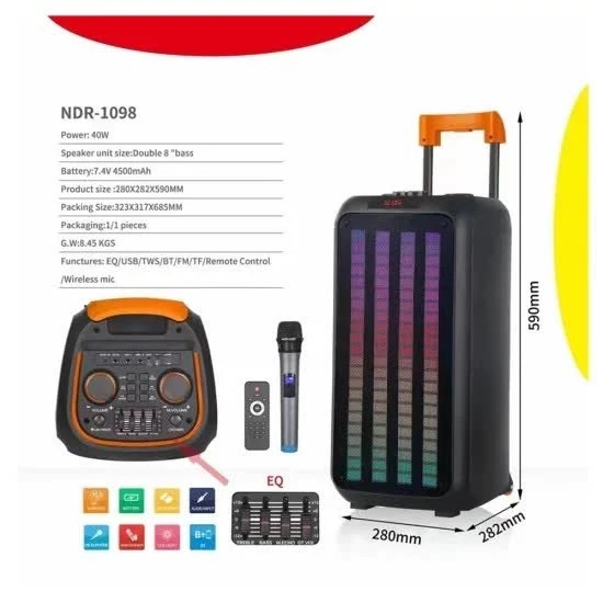 اسپیکر بلوتوثی قابل حمل NDR-1098
