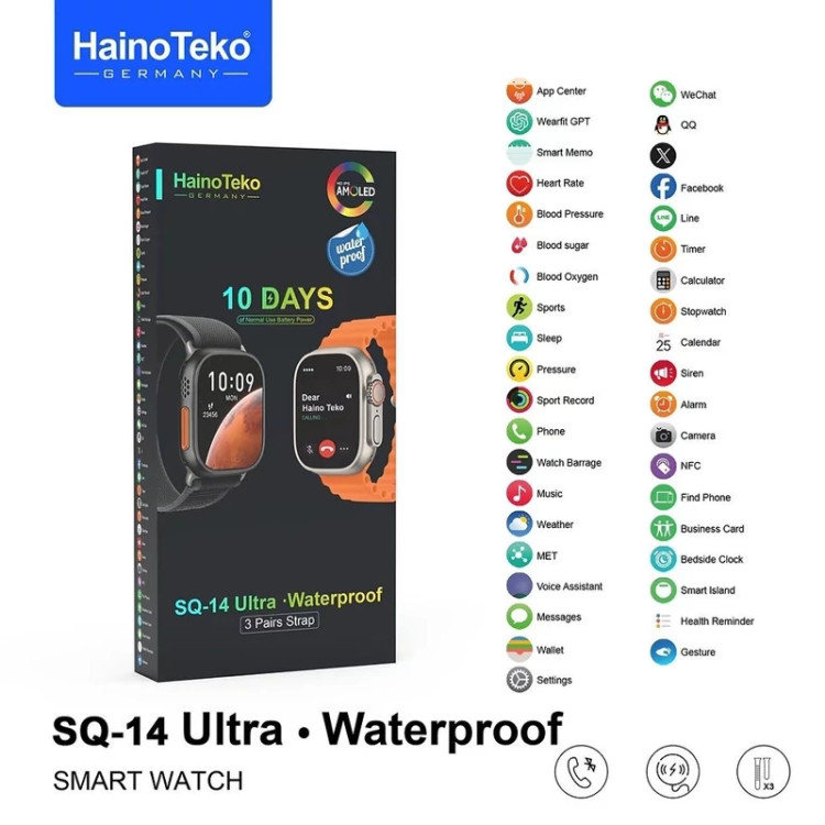 ساعت هوشمند اورجینال هاینو تکو مدل HAINO TEKO SQ-14 ULTRA