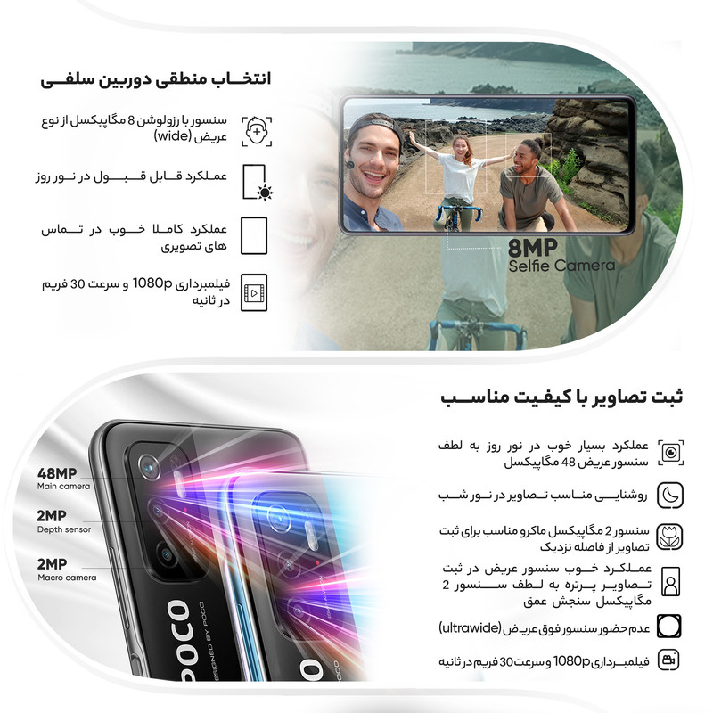 گوشی موبایل شیائومی مدل POCO M3 PRO 5G M2103K19PG دو سیم کارت ظرفیت 128 گیگابایت و 6 گیگابایت رم