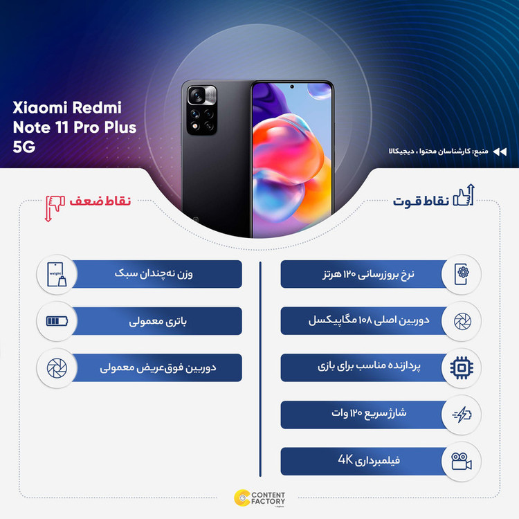 گوشی موبایل شیائومی مدل Redmi Note 11 Pro Plus 5G ظرفیت 256 گیگابایت و رم 8 گیگابایت - پک چین