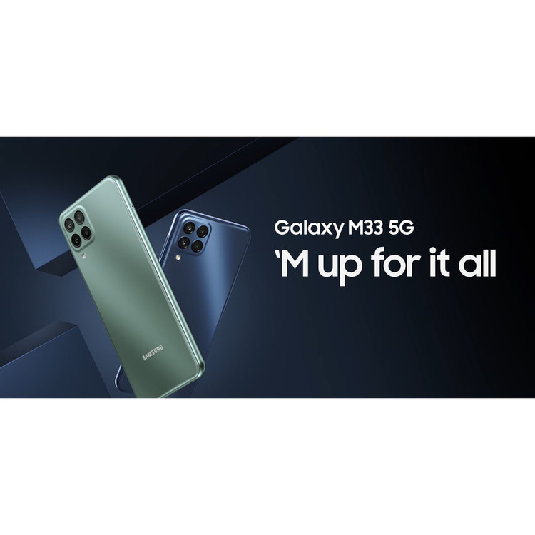 گوشی موبایل سامسونگ مدل Galaxy M33 5G SM-M336B/DS دو سیم کارت ظرفیت 128 گیگابایت و رم 8 گیگابایت به همراه شارژر دیواری و کارت حافظه - اکتیو