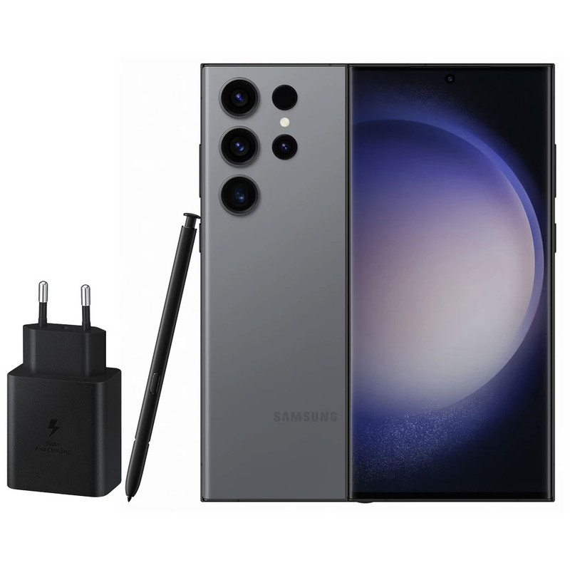 گوشی موبایل سامسونگ مدل Galaxy S23 Ultra دو سیم کارت ظرفیت 256 گیگابایت و رم 12 گیگابایت به همراه شارژر 45 وات سامسونگ - ویتنام