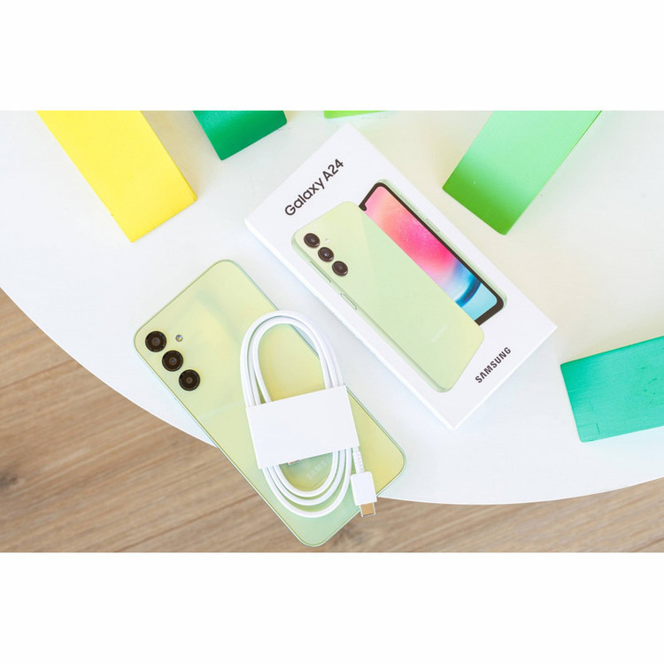 گوشی موبایل سامسونگ مدل Galaxy A24 4G دو سیم کارت ظرفیت 128 گیگابایت و رم 8 گیگابایت به همراه شارژر سامسونگ