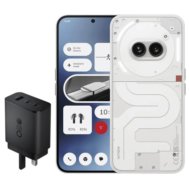 گوشی موبایل ناتینگ مدل Phone 2a دو سیم کارت ظرفیت 256 گیگابایت رم 12 گیگابایت - به همراه شارژر 65 وات ناتینگ