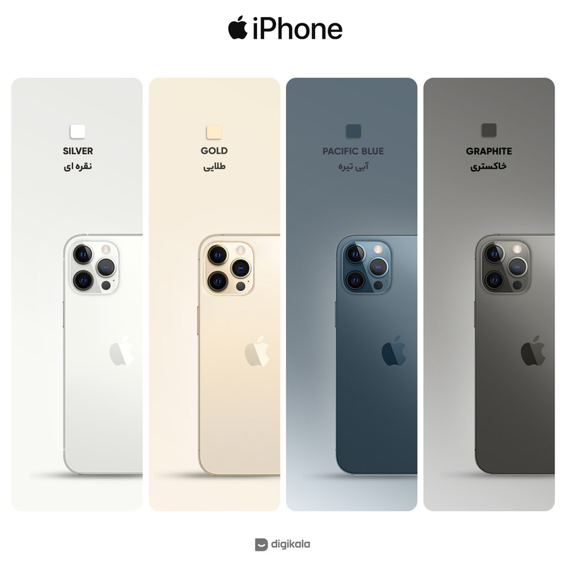 گوشی موبایل اپل مدل iPhone 12 Pro Max LLA تک سیم کارت ظرفیت 512 گیگابایت و رم 6 گیگابایت - نات اکتیو