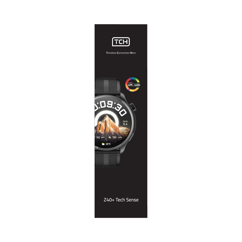 ساعت هوشمند تی سی اچ مدل Z40+ Tech Sense، مناسب برای ورزش، روزمره، رسمی، دارای قابلیتهای صفحه نمایش رنگی و لمسی، کنترل موسیقی