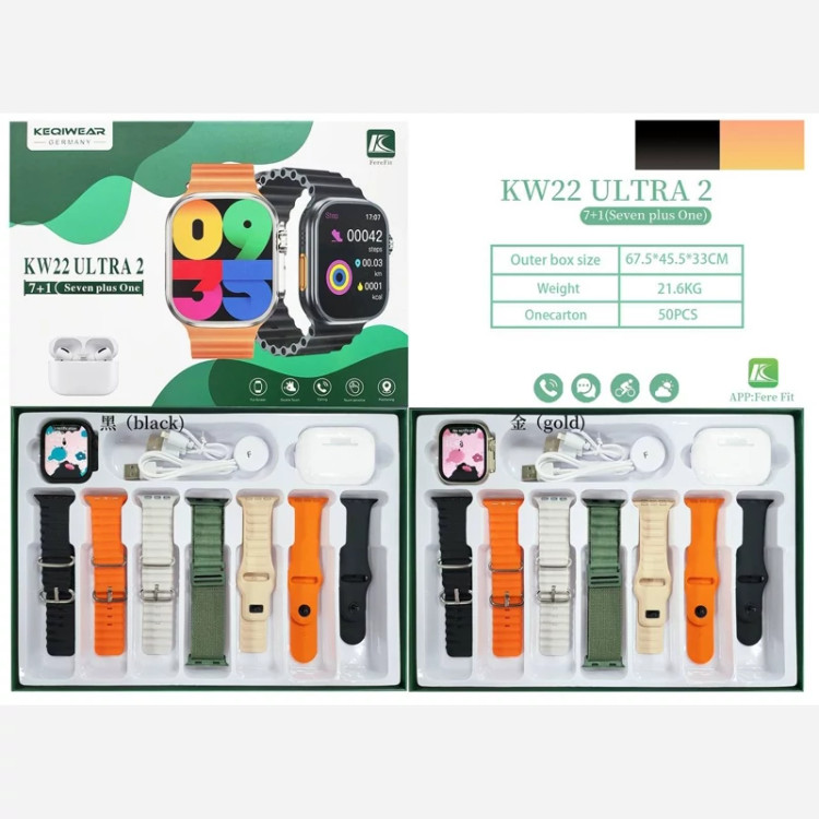 ساعت هوشمند مدل KEQIWEAR KW22 Ultra2