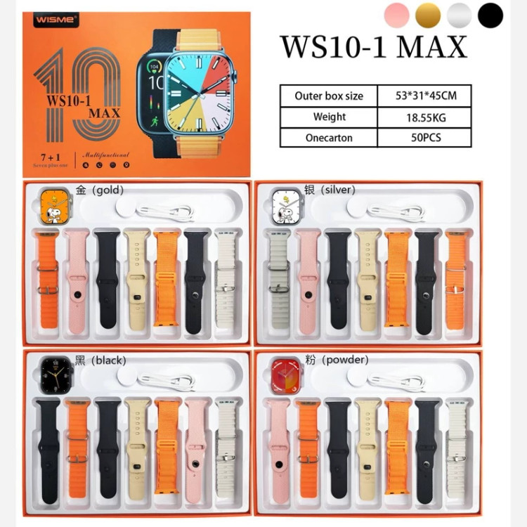 ساعت هوشمند سری 10 مدل WISME ws10-1 max