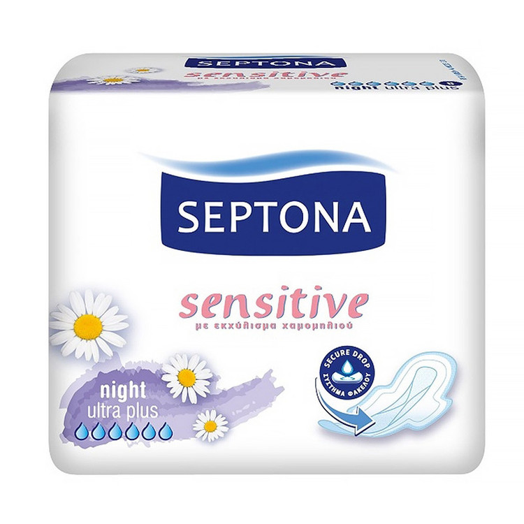 نوار بهداشتی سپتونا مدل Night Sensitive بسته 8 عددی
