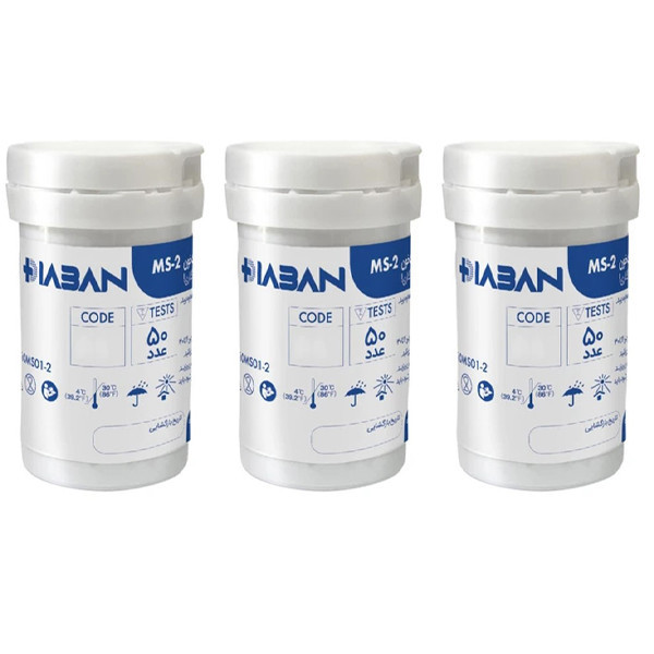 نوار دستگاه تست قند خون دیابان مدل MS-2 سازگار با دستگاه دیابان سه بسته 50 عددی