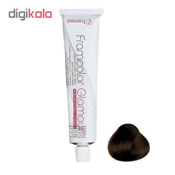 رنگ مو فرامسی مدل glamour شماره 4.64 حجم 100 میلی لیتر رنگ شکلاتی بسیار تیره
