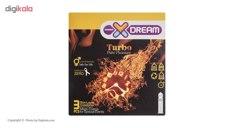 کاندوم ایکس دریم مدل Turbo بسته 3 عددی