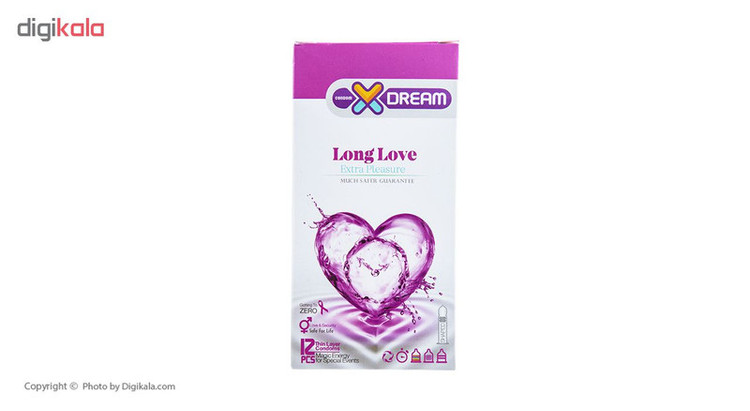 کاندوم ایکس دریم مدل Long Love بسته 12 عددی