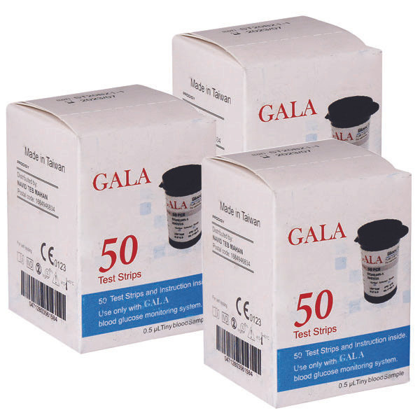 نوار تست قند خون گالا مدل OK-2AJ سه بسته 50 عددی