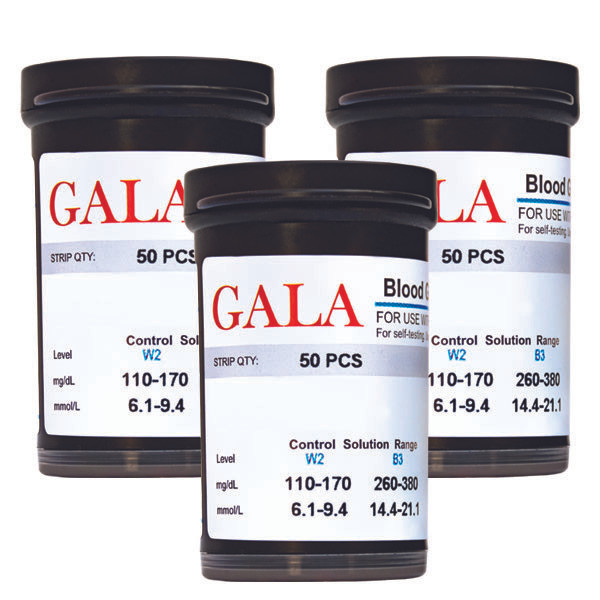 نوار تست قند خون گالا مدل OK-2AJ سه بسته 50 عددی
