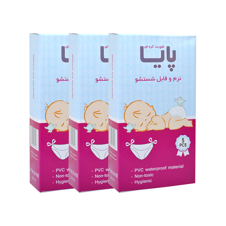 شورت دو گره پایا مدل m1 بسته 3 عددی