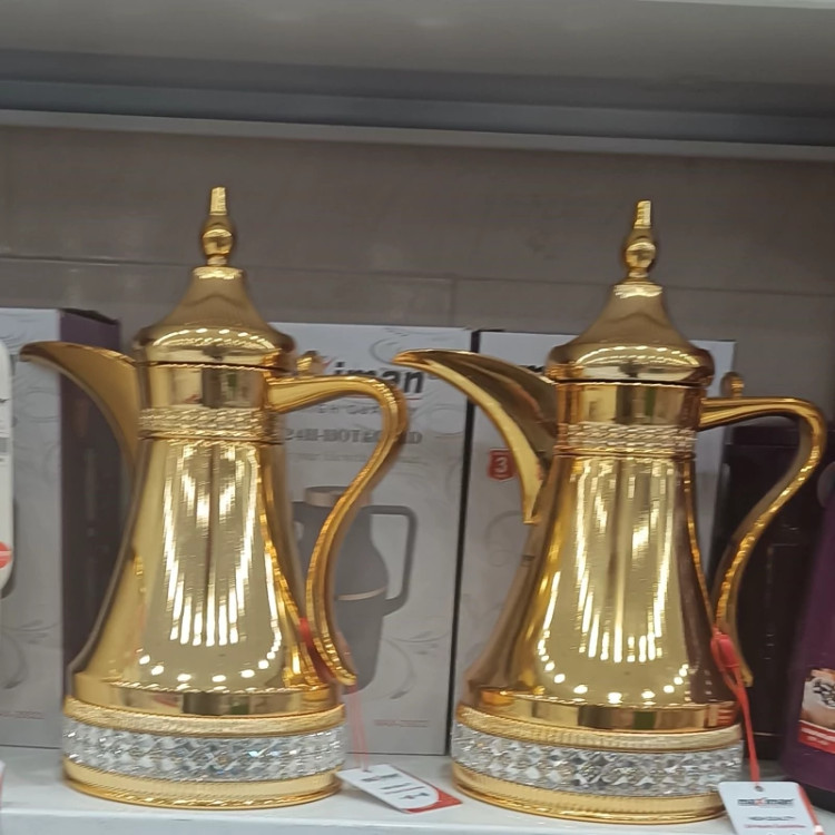 فلاکس چای قهوه عربی طلایی مارک دار درجه یک اصلی با نگه داری طولانی دبی لنج