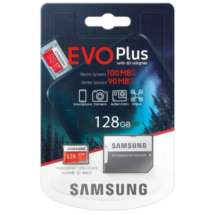 کارت حافظه MicroSDXC سامسونگ Evo Plus کلاس 10 استاندارد UHS-I U3 ظرفیت 128 گیگابایت دبی لنج