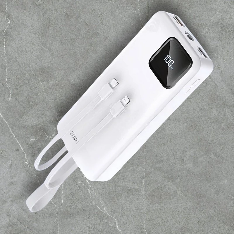 پاوربانک مدل FAST CHARCHING PD 20W 22.5W QC ظرفیت 30000 میلی آمپر ساعت
