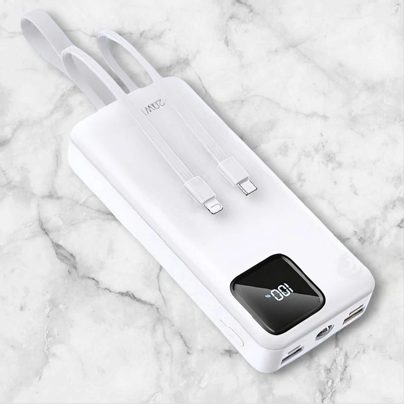پاوربانک مدل FAST CHARCHING PD 20W 22.5W QC ظرفیت 30000 میلی آمپر ساعت