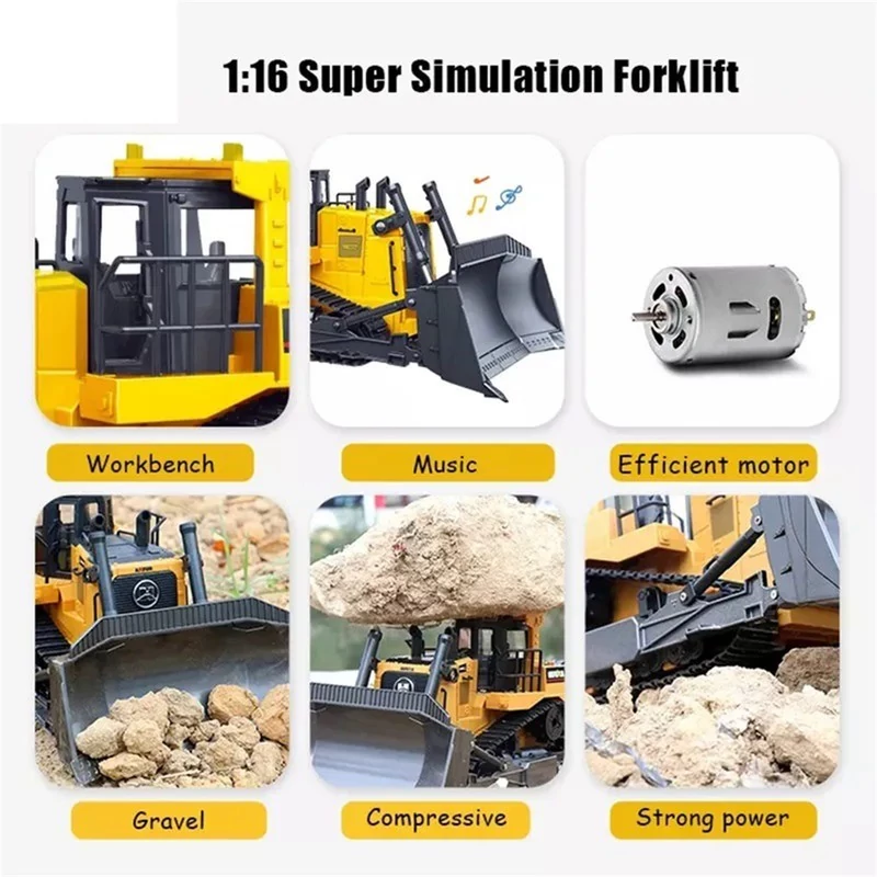 ماشین بازی کنترلی هوینا مدل RC BULLDOZER کد 1554