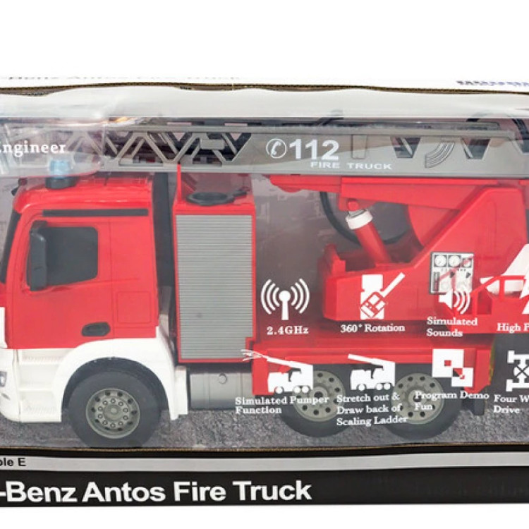 ماشین بازی کنترلی دبل ای مدل Mercedes Benz Antos Fire Truck
