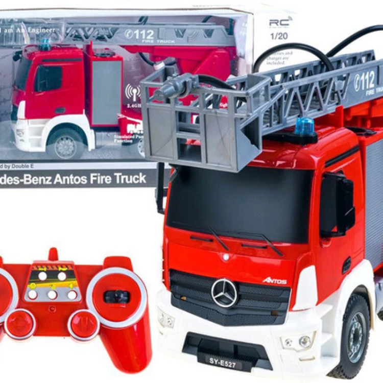 ماشین بازی کنترلی دبل ای مدل Mercedes Benz Antos Fire Truck