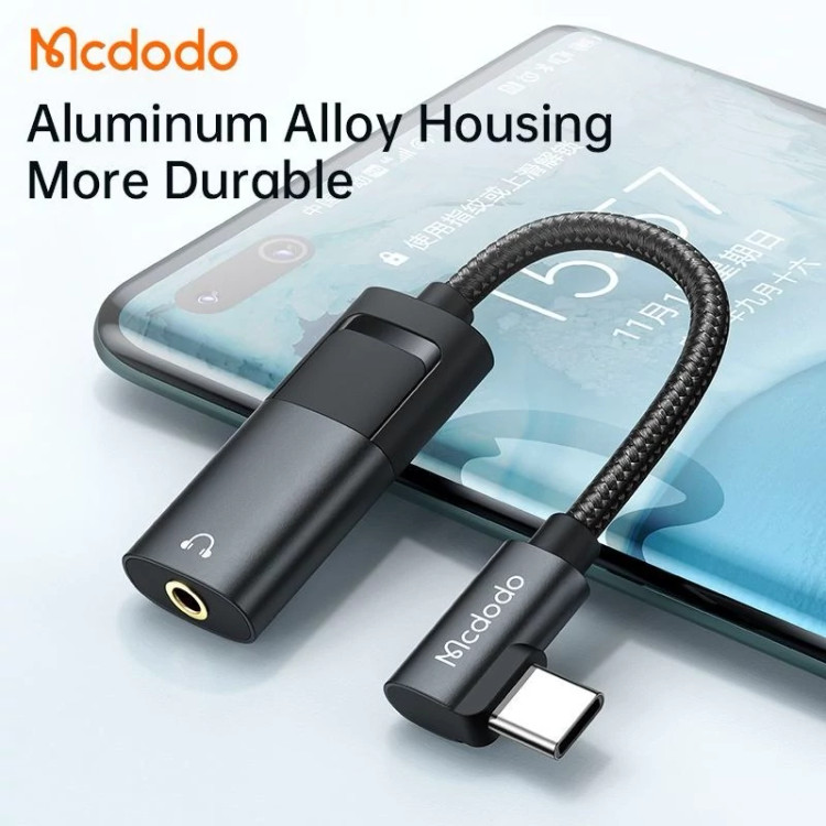 مبدل USB-C به جک 3.5 میلیمتری و USB مک دودو مدل CA-1880 صد اورجینال