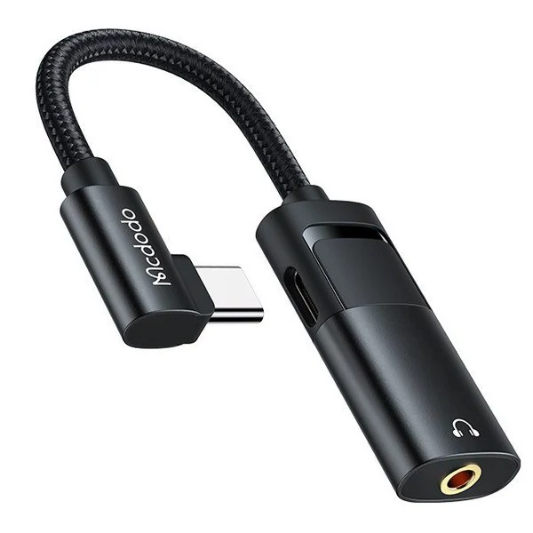 مبدل USB-C به جک 3.5 میلیمتری و USB مک دودو مدل CA-1880 صد اورجینال