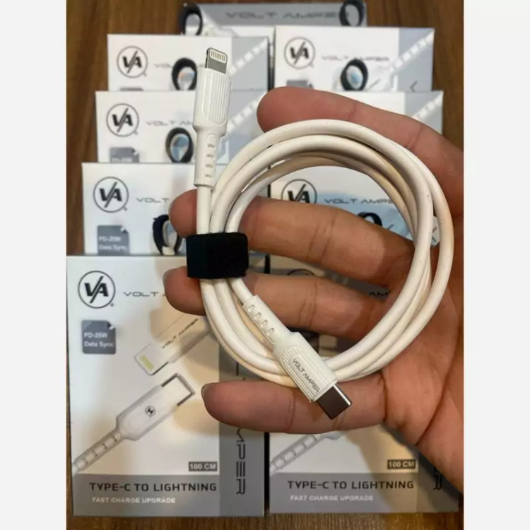 کابل شارژ VOLT AMPER مدل TYPE-C TO LIGHTNING سیلیکونی