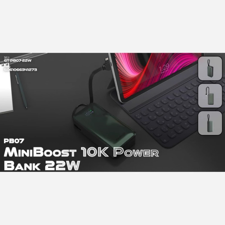 پاور بانک گلتیج مدل MiniBoost ظرفیت 10000 میلی آمپر ساعت (GOALTAGE GT-PB07 22W)