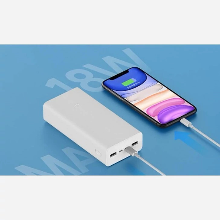 پاور بانک شیائومی مدل Mi PB3018ZM ظرفیت 30000 میلی آمپر ساعت