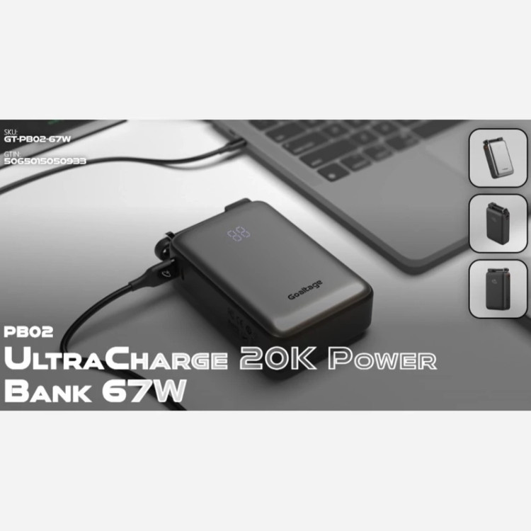پاور بانک گلتیج مدل UltraCharge ظرفیت 20000 میلی آمپر ساعت (GOALTAGE GT-PB02 67W)