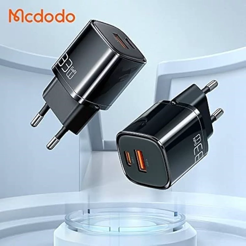 شارژردیواری مک دودو توان 33 وات با2 پورت USB-C