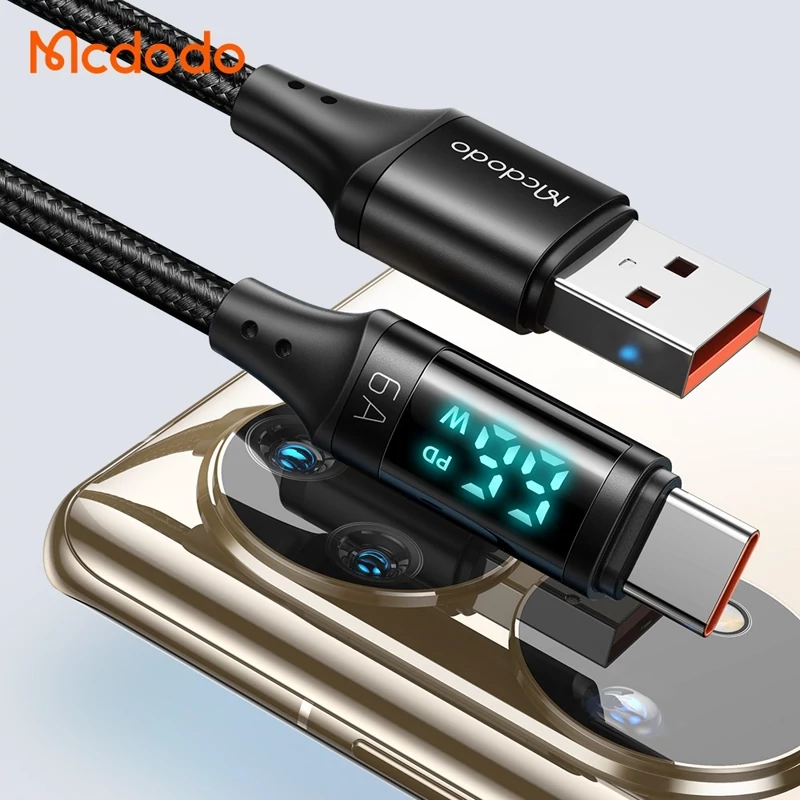 کابل شارژ مک دودو مدل CA-1080فست شارژ با نمایشگر دیجیتال