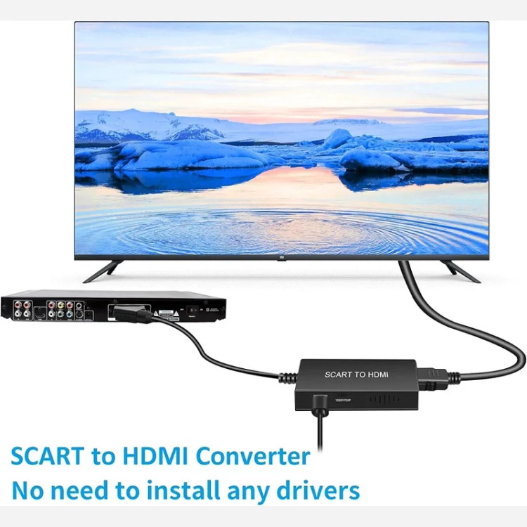 تبدیل SCART به HDMI همراه با کابل HDMI (پس کرایه)