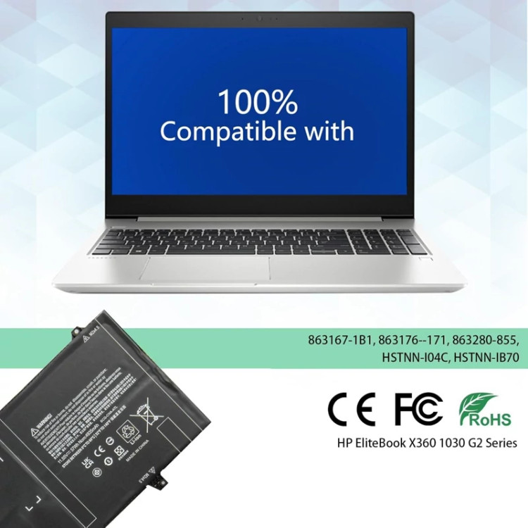 باتری لبتاپhp اچ پی OM03XL پی EliteBook X360 1030 G2 اورجینال امازون