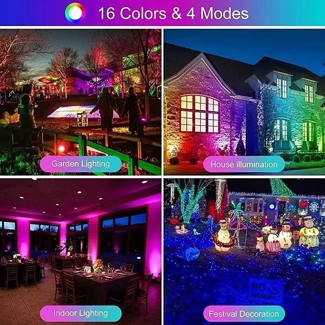 نور افکن های 100واتی RGB کنترل از راه دور/پک 2 عددی