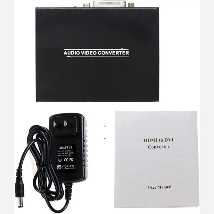 مبدل HDMi به DVI و جک 3.5 میلیمتری استریو اورجینال المان