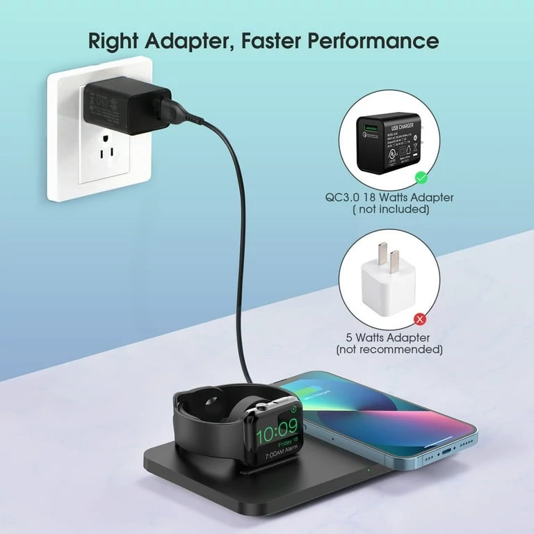 شارژر وایرلس Seneo 2in1 مدل PA150A اورجینال امازون المان