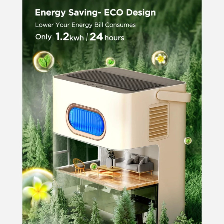 رطوبت گیر3/2لیتری اتوماتیک مناسب برای 100متر مربع برند EasyAcc اورجینال امازون المان