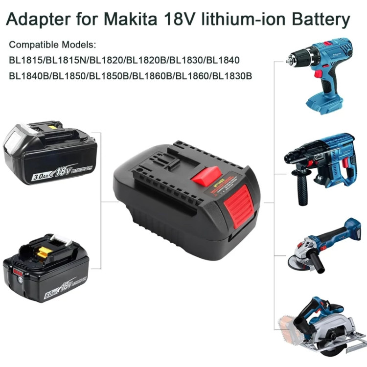 مبدل باتری ماکیتا به بوش Makita 18V به Bosch اورجینال امازون المان