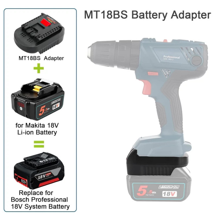 مبدل باتری ماکیتا به بوش Makita 18V به Bosch اورجینال امازون المان