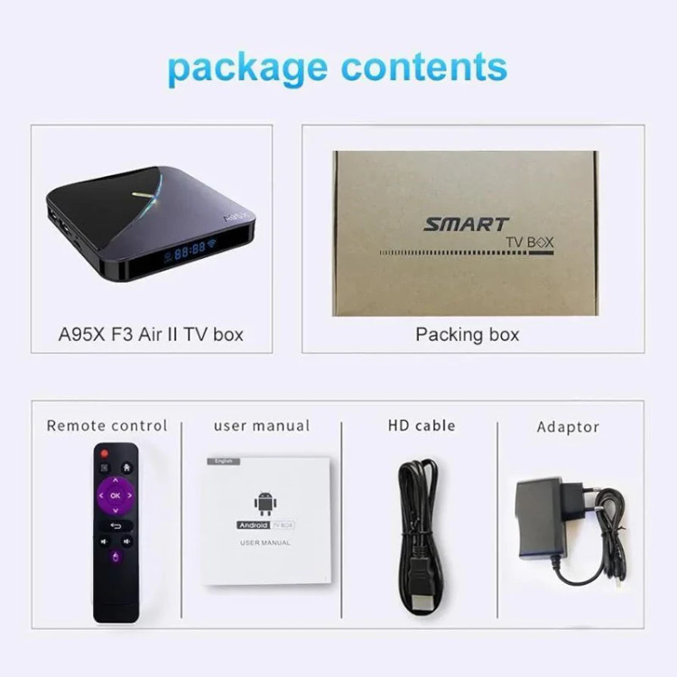اندروید باکس A95X مدل F3 AirII رم 4حافظه 64 گیگ (پس کرایه)