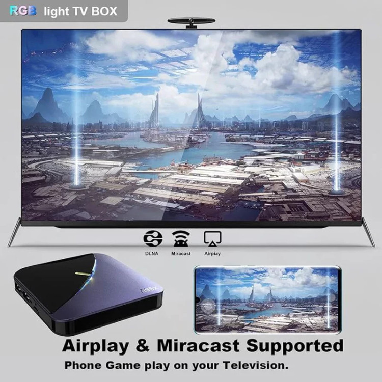 اندروید باکس A95X مدل F3 AirII رم 4حافظه 64 گیگ (پس کرایه)