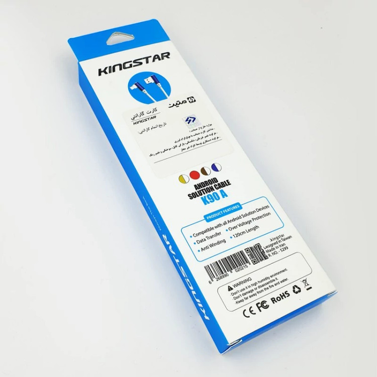 کابل تبدیل USB به microUSB کینگ استار مدل K90A طول 1.2 متر