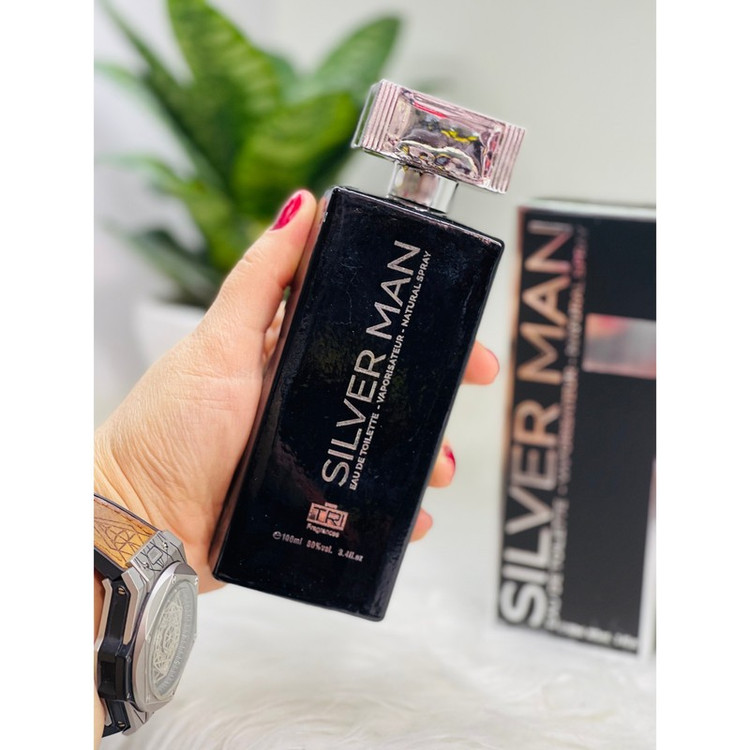 ادو تویلت مردانه تی آر آی مدل SILLVER MAN حجم 100 میلی لیتر
