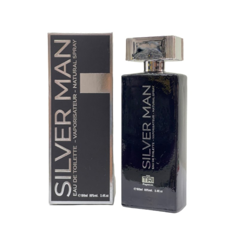 ادو تویلت مردانه  تی آر آی مدل SILLVER MAN حجم 100 میلی لیتر