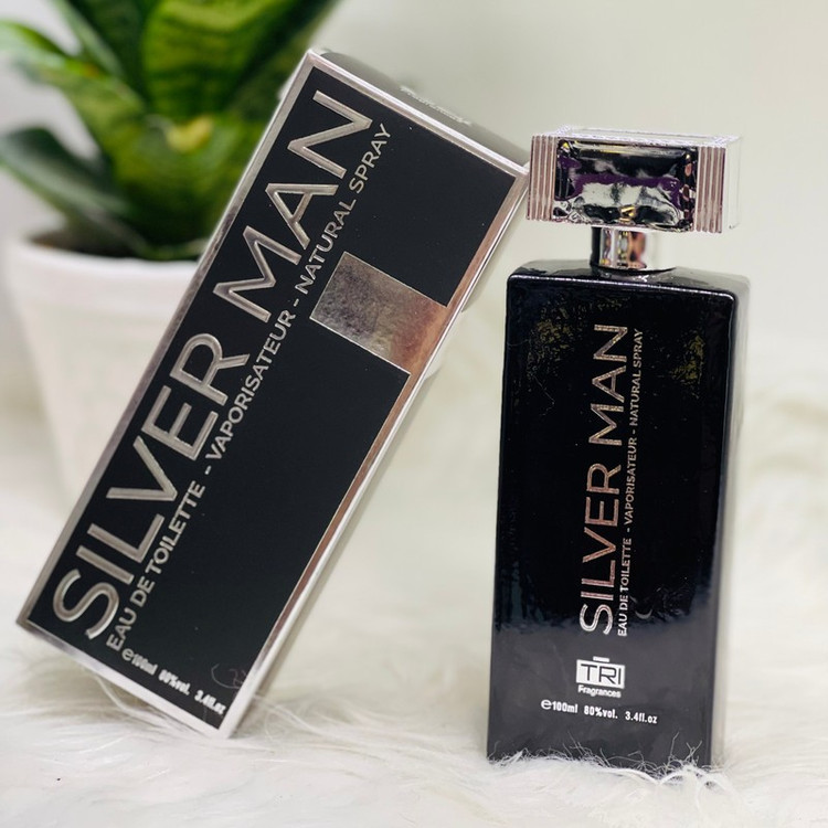 ادو تویلت مردانه تی آر آی مدل SILLVER MAN حجم 100 میلی لیتر