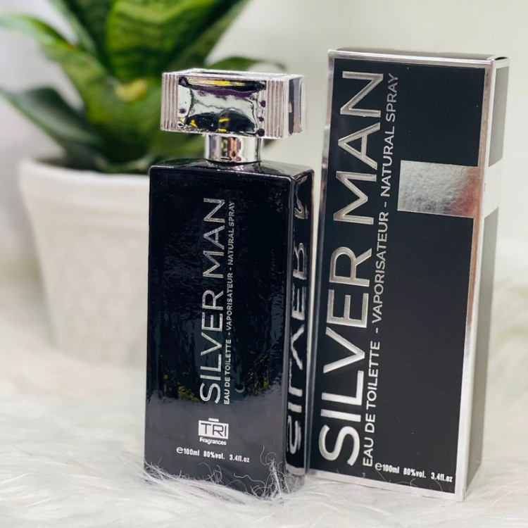 ادو تویلت مردانه تی آر آی مدل SILLVER MAN حجم 100 میلی لیتر